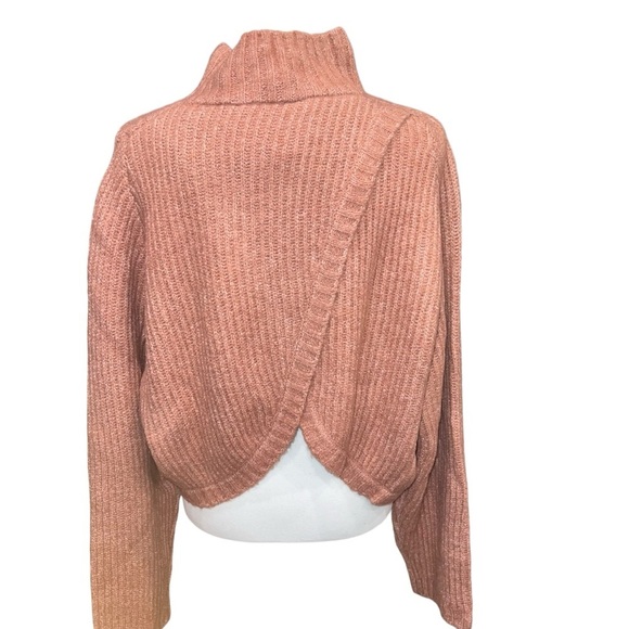 WAYF Marley Tulip‎ Back Mock Turtleneck Sweater Pink/Mauve Women’s Size XL NWT - Picture 2 of 13